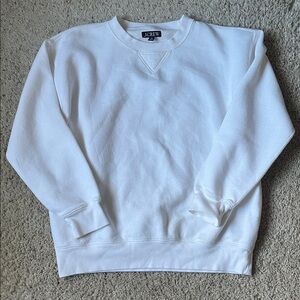 J. Crew Men's Classic White Crewneck Sweatshirt